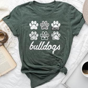Bulldog Girls Youth Boys N Kids Women Bella Canvas T-shirt | Seseable UK