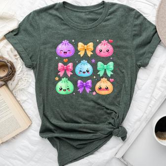 Cute Rainbow Dumpling Coquette Bow Kawaii Anime Girls Kids Bella Canvas T-shirt | Seseable UK