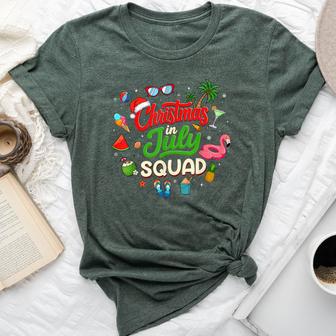 Christmas In July Squad Santa Summer Kids Bella Canvas T-shirt | Seseable UK