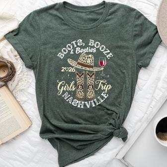 Girls Trip Nashville 2026 Weekend Boots Booze & Besties Bella Canvas T-shirt | Seseable UK