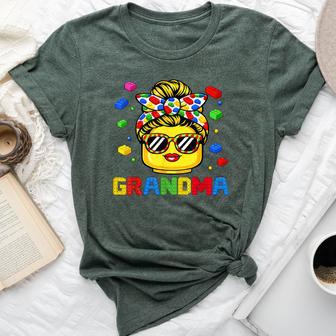 Grandma Master Builder Building Bricks Blocks Bella Canvas T-shirt | Seseable UK