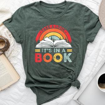 Take A Look It's In A Book Reading Book Vintage Rainbow Bella Canvas T-shirt | Seseable UK
