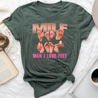 Man I Love Feet Matching Family Sarcastic Bella Canvas T-shirt | Seseable UK