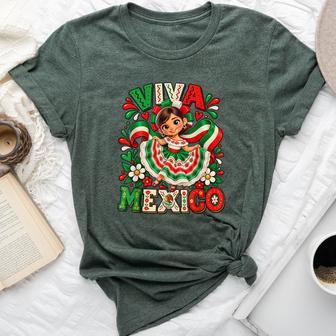 Mexico Flag Day Mexican Independence Day Viva Mexico Bella Canvas T-shirt | Seseable UK