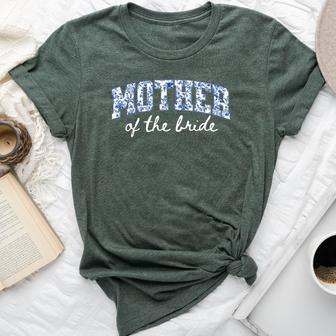 Mother Of The Bride Floral Blue Chinoiserie Wedding Bridal Bella Canvas T-shirt | Seseable UK