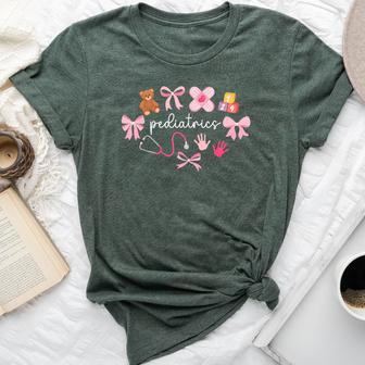 Pediatrics Coquette Pediatric Nurse Peds Nurse Bella Canvas T-shirt | Seseable UK