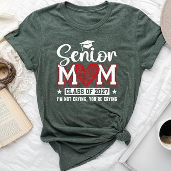 Senior Mom 2027 Proud Mom Mother Graduate Class Of 2027 Bella Canvas T-shirt | Seseable UK