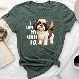 Shih Tzu Mom I Love My Shih Tzu Pet Dog Animal Lover Bella Canvas T-shirt | Seseable UK