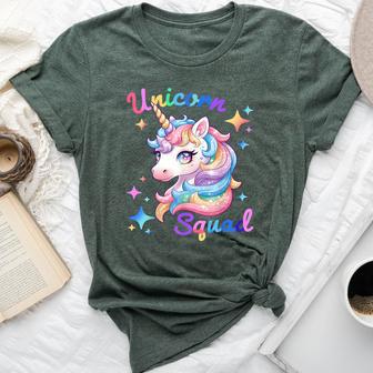 Unicorn Squad Rainbow Magical Fantasy Bella Canvas T-shirt | Seseable UK