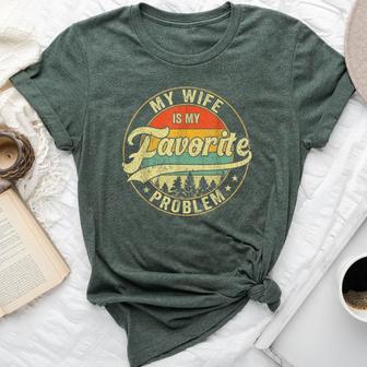 My Wife Is My Favorite Problem Retro Vintage Bella Canvas T-shirt | Seseable UK