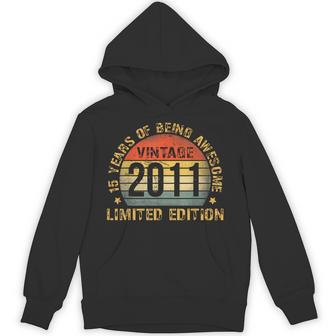 15Yr Bday Son Boy 2011 15Th 15 Year Old Birthday Hoodie - Monsterry