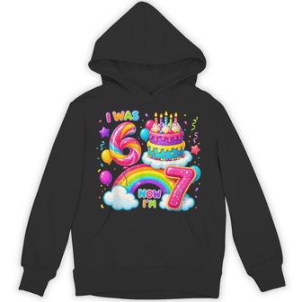I Was 6 Now Im 7 Birthday Dripping Style 7Th Birthday Hoodie - Thegiftio UK