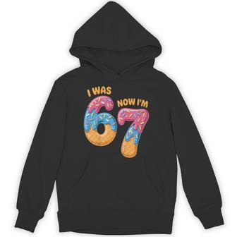 I Was 6 Now Im 7 Year Old 7 Bday Ice Cream Drip 6 7 Birthday Hoodie - Thegiftio UK