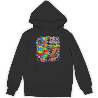 I Was 6 Now I'm 7 7Th Birthday Gamer Boy 67 Master Builder Hoodie | Seseable UK