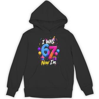 7Th Birthday I Was 6 Now I'm 7 Boys Kids Turning 7 Birthday Hoodie - Thegiftio UK