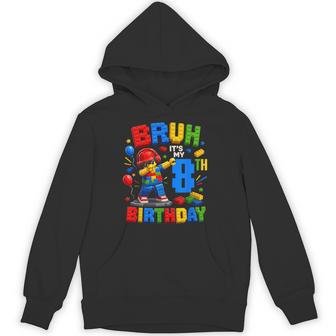 8 Years Old Boys Kids It's My 8Th Birthday Building Brick Hoodie - Thegiftio UK