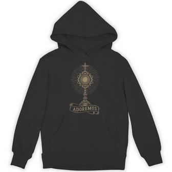 Adoremus Catholic Latin Mass Confirmation Graphic Hoodie - Thegiftio UK