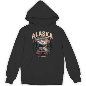 Alaska The Last Frontier Caribou Nature Scene Est 1959 Hoodie - Thegiftio UK