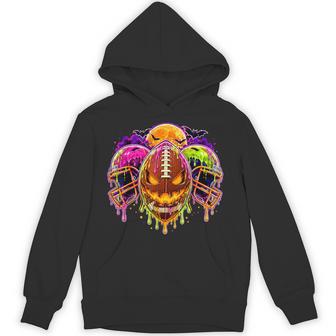 American Football Pumpkin Drip Spooky Halloween Hoodie - Thegiftio UK