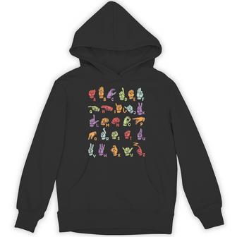 American Sign Language Asl Alphabet Deaf People Hoodie - Thegiftio UK