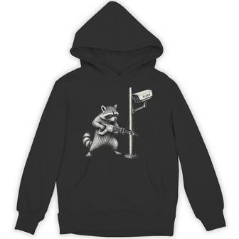 Anti-Flock Raccoon Anti Surveillance Camera Rebel Meme Hoodie - Thegiftio UK
