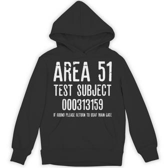 Area 51 Test Subject Humor For Sci-Fi Fans And Conspiracy Hoodie - Thegiftio UK