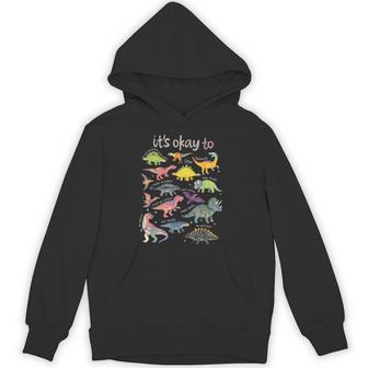 Autism Awareness It's Okay To Be Different Dinosaur Hoodie | Seseable UK