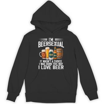 On Back I'm A Beersexual Beer Drinking Lover Hoodie | Seseable UK