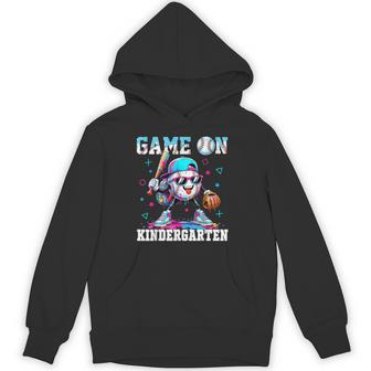 Back To School Game On Kindergarten Baseball Boy Kid Hoodie - Thegiftio UK