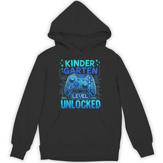 Back To School Kindergarten First Day Level Unlocked Gamer Hoodie - Thegiftio UK