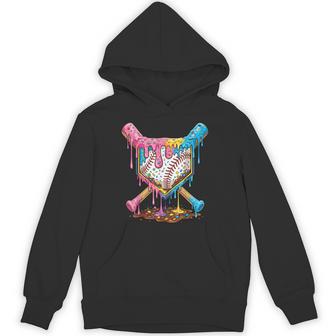 Baseball Drip For Boys Ice Cream Dripping Baseball Sport Hoodie - Thegiftio UK
