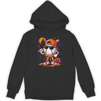 Baseball Drip For Boys Ice Cream Drip Baseball Halloween Hoodie - Thegiftio UK