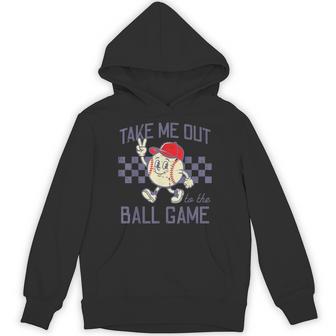 Baseball Peace Take Me Out To Ball Game Retro Boys Kids Hoodie - Thegiftio UK
