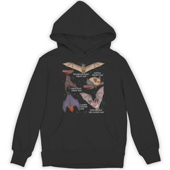 Bat Lover Kids Bat Species Biology Bats Hoodie - Thegiftio UK