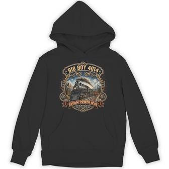 Big Boy 4014 Steam Engine Locomotive Train Vintage Railroad Hoodie - Thegiftio UK
