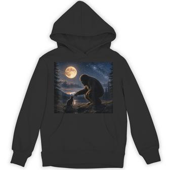 Bigfoot Boop Cat Sasquatch Moonlight Meme Hoodie - Thegiftio UK
