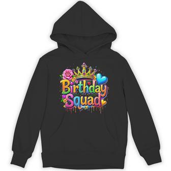 Birthday Squad Party Matching Colorful Family Birth Team Hoodie - Thegiftio UK