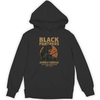 Black History 761St Tank Battalion Vintage Panther Graphic Hoodie - Thegiftio UK