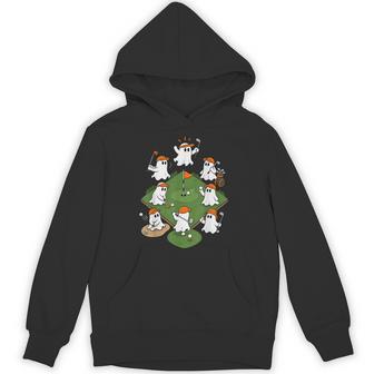 Boo Ghost With Golf Happy Halloween Spooky Golf Lover Hoodie - Thegiftio UK
