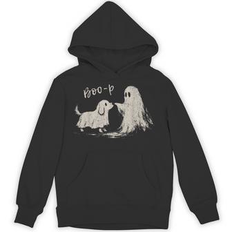Boo-P Ghost Dog Cute Halloween Dog Ghost Puppy Hoodie - Thegiftio UK