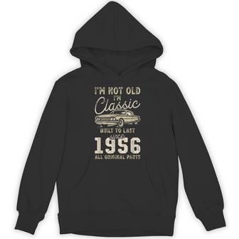 Born In 1956 70Th Birthday Classic Car Hoodie - Thegiftio UK