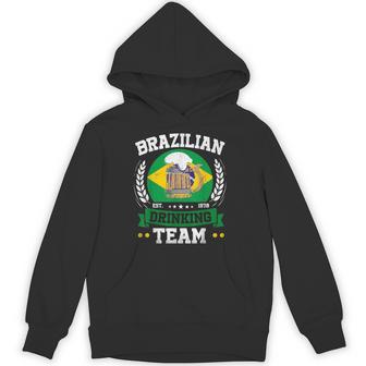 Brazilian Pride Brazil Drinking Team Brasil Flag Beer Men Hoodie | Seseable UK