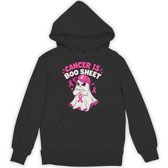 Breast Cancer Awareness Cancer Is Boo Sheet Halloween Ghost Hoodie - Thegiftio UK