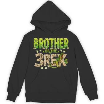 Brother Of The Three Rex Birthday Dinosaur Family Matching Hoodie - Thegiftio UK
