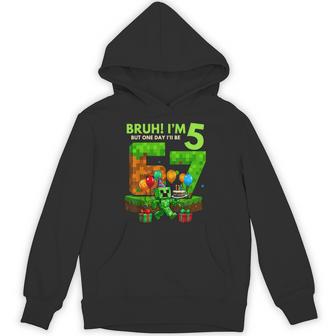 Bruh I'm 5 Year Old Birthday One-Day I'll Be 67 Pixel Gamer Hoodie - Thegiftio UK