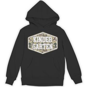 Camo Kindergarten Boy Back To School Students Teachers Hoodie - Thegiftio UK