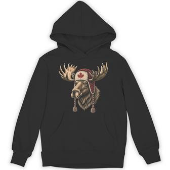 Canada Moose Canadian Pride Canada Maple Leaf Hoodie - Thegiftio UK