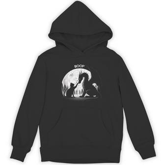 The Cat And The Dragon Boop Cute Fantasy Full Moon Hoodie - Thegiftio UK