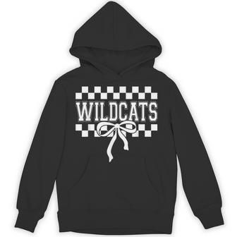 Checkered Wildcats School Spirit Fan Team Spirit Day Hoodie - Thegiftio UK