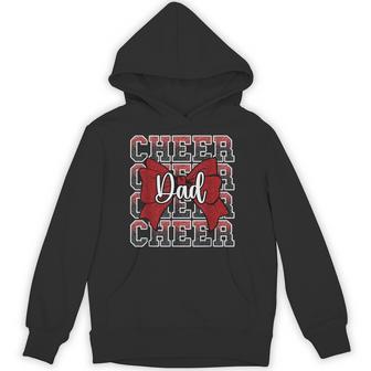Cheer Dad Daddy Bow Sport Cheerleader Cheerleading Red Hoodie | Seseable UK